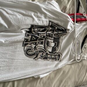 White Graphic Tank Top